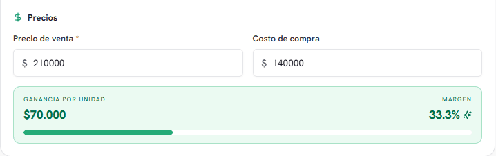 Definición de precios