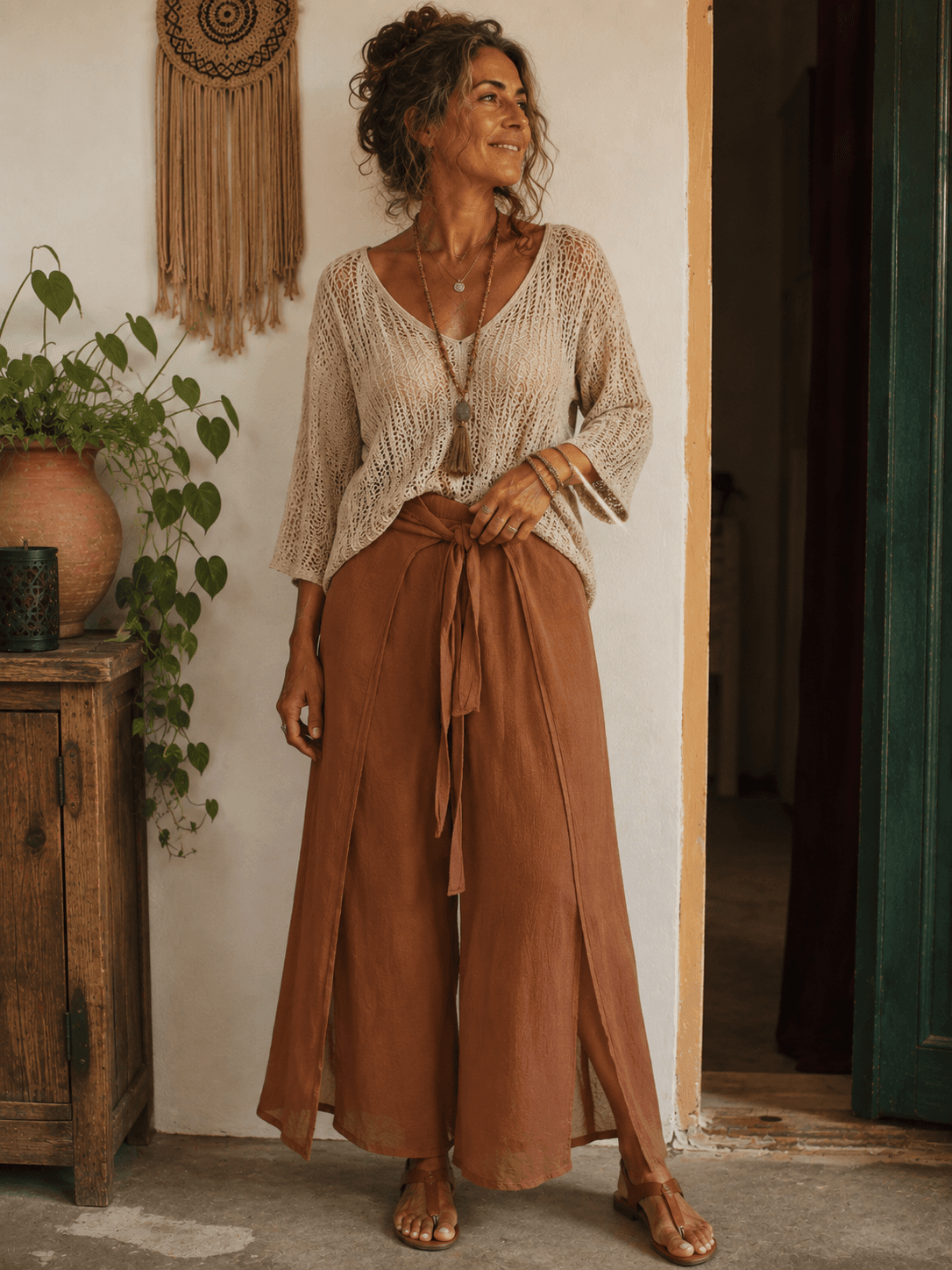 Pantalon chiripa creppe regulable ABARCA TALLE S AL L