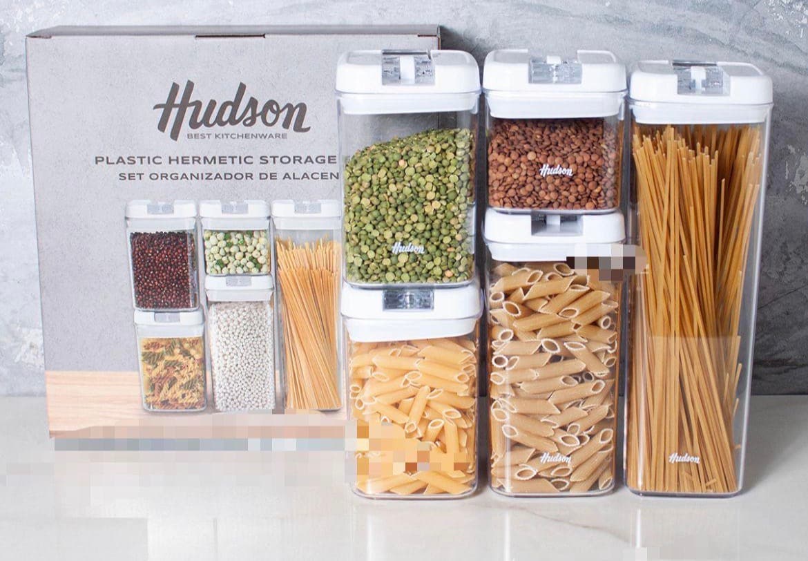 set x 5 frascos hermeticos hudson
