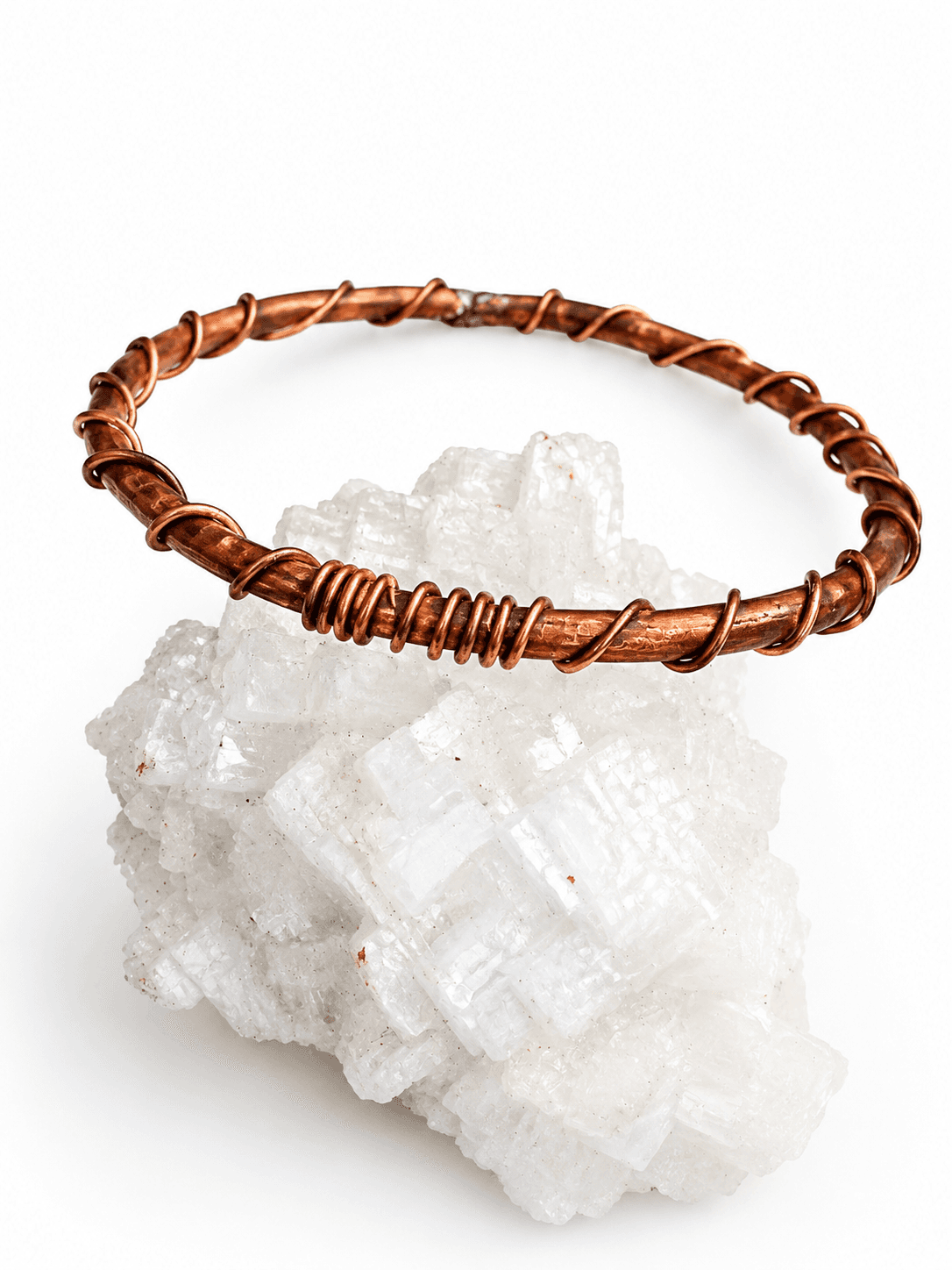 Esclava pulsera rigida cobre puro gruesa