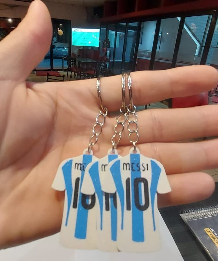 LLAVERO CAMISETA MESSI X10 UNIDADES