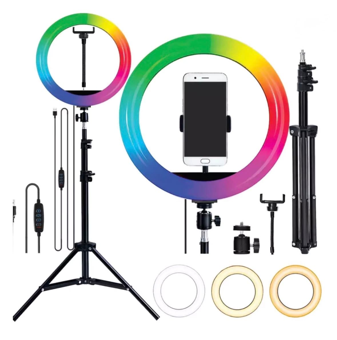 Aro de luz LED RGB con tripode