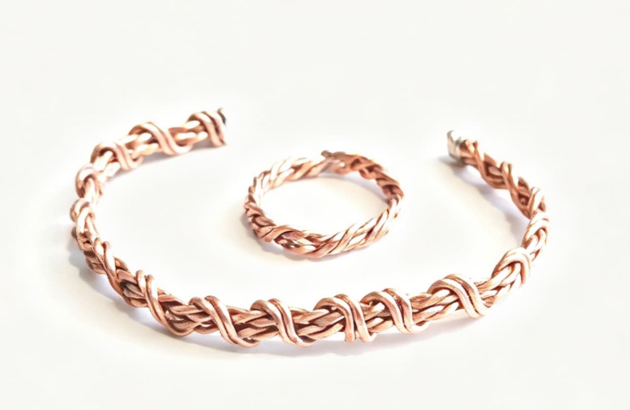 Conjunto martillado esclava mas anillo