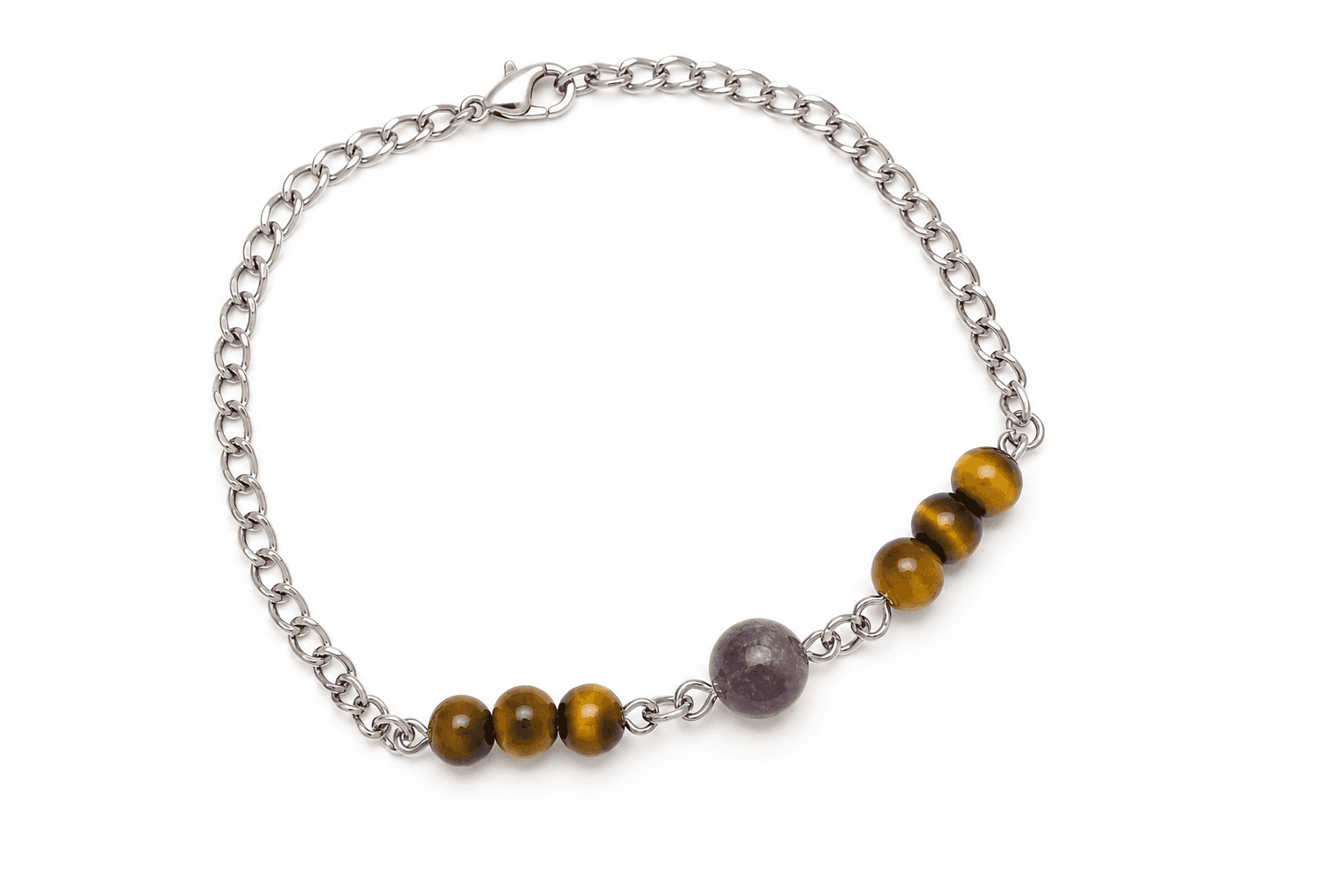 Pulsera abundancia ojo de tigre + turmalina