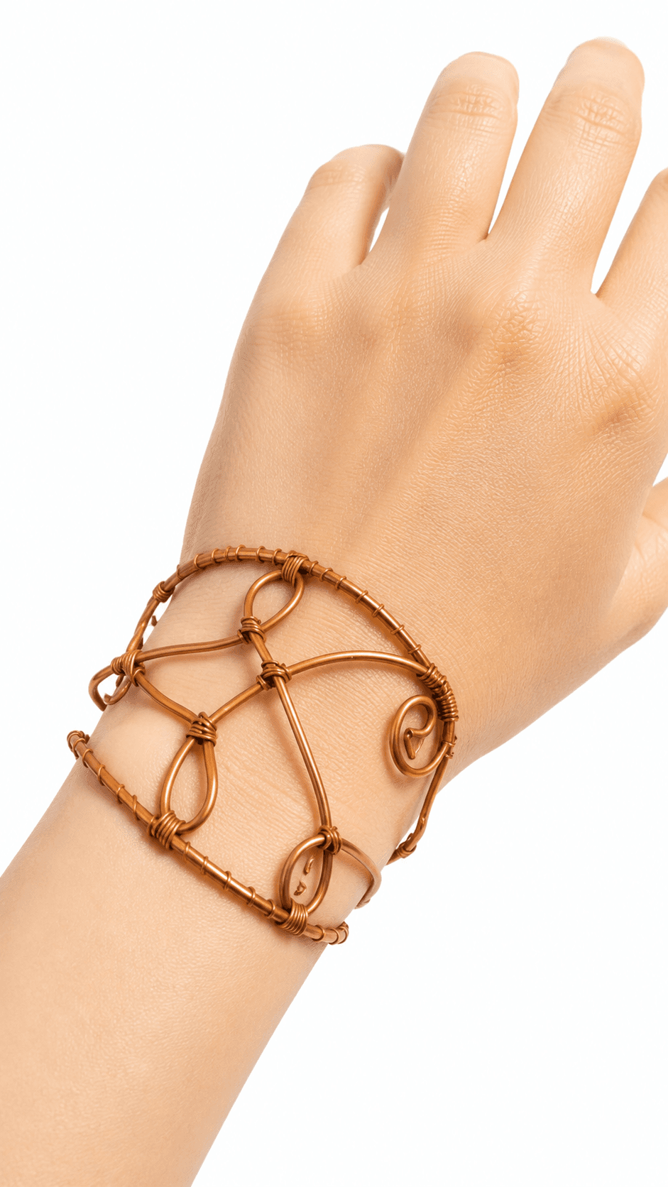 Pulsera cobre esmaltado celtica ancha regulable