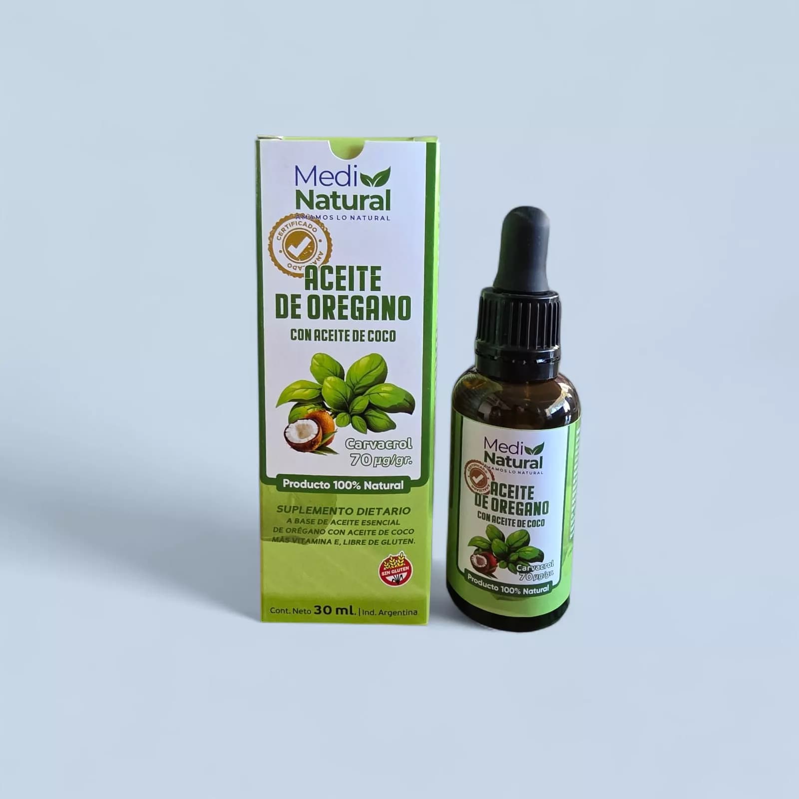 ACEITE DE OREGANO - 70 CARVACROL + VIT E