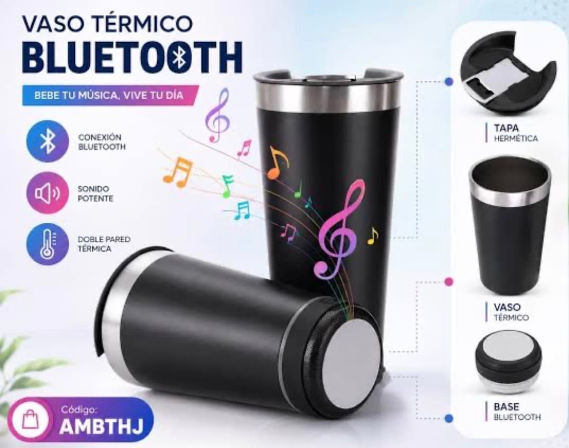 vaso termico con bluetooth