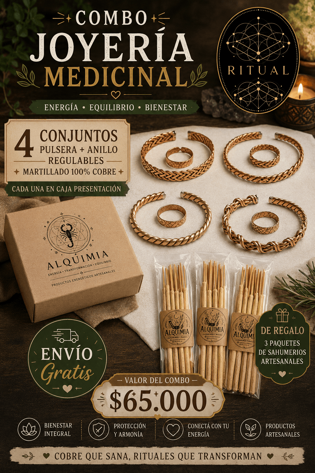 Combo joyeria artesanal