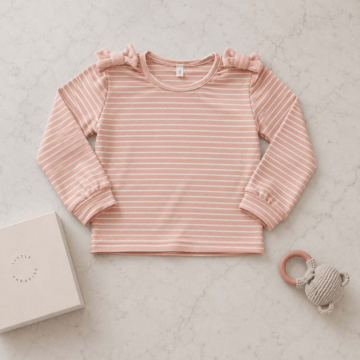 Remera Rayada Moñitos