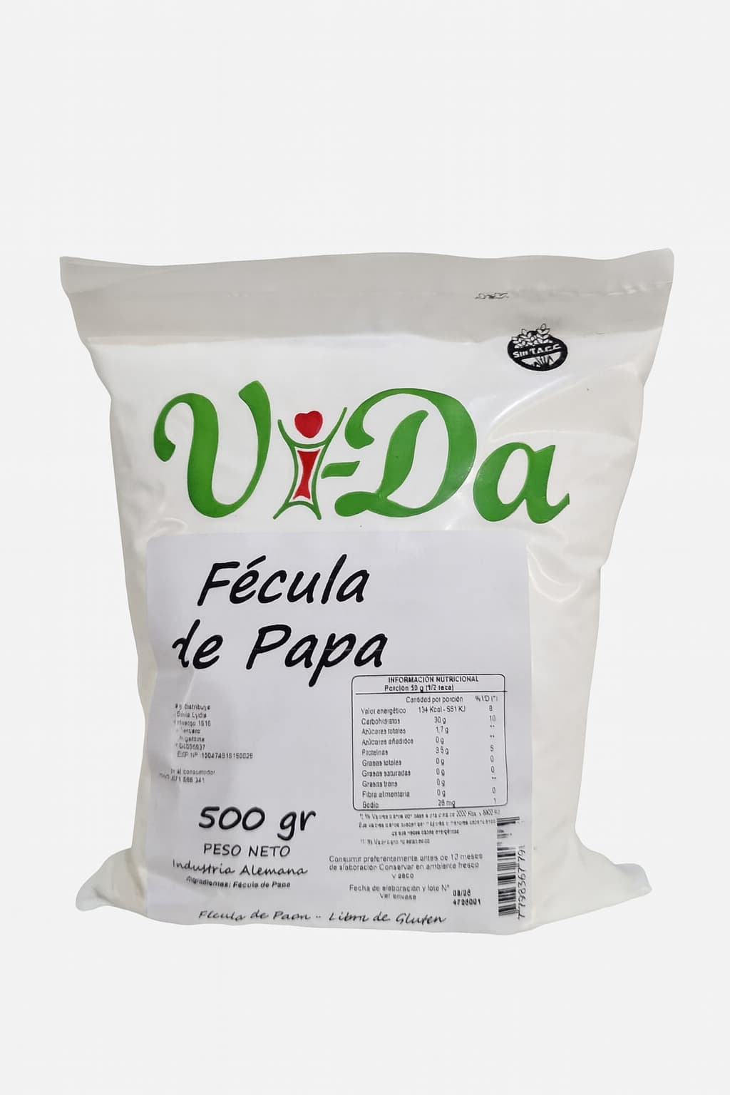 FECULA DE PAPA X 500GR SIN TACC VIDA