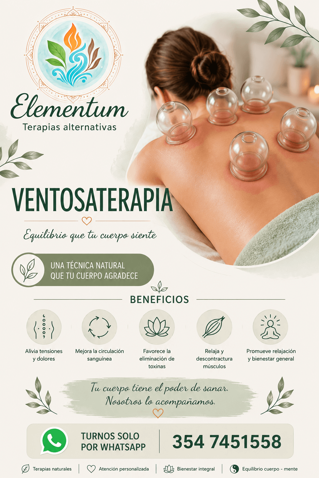 Ventosaterapia y moxibustión