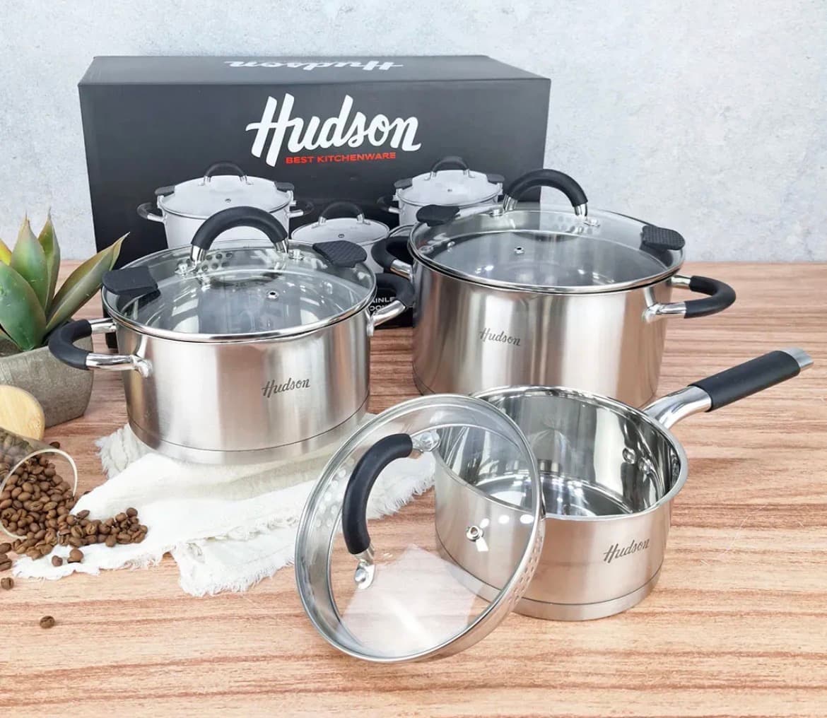 set hudson acero inoxidable triple fondo