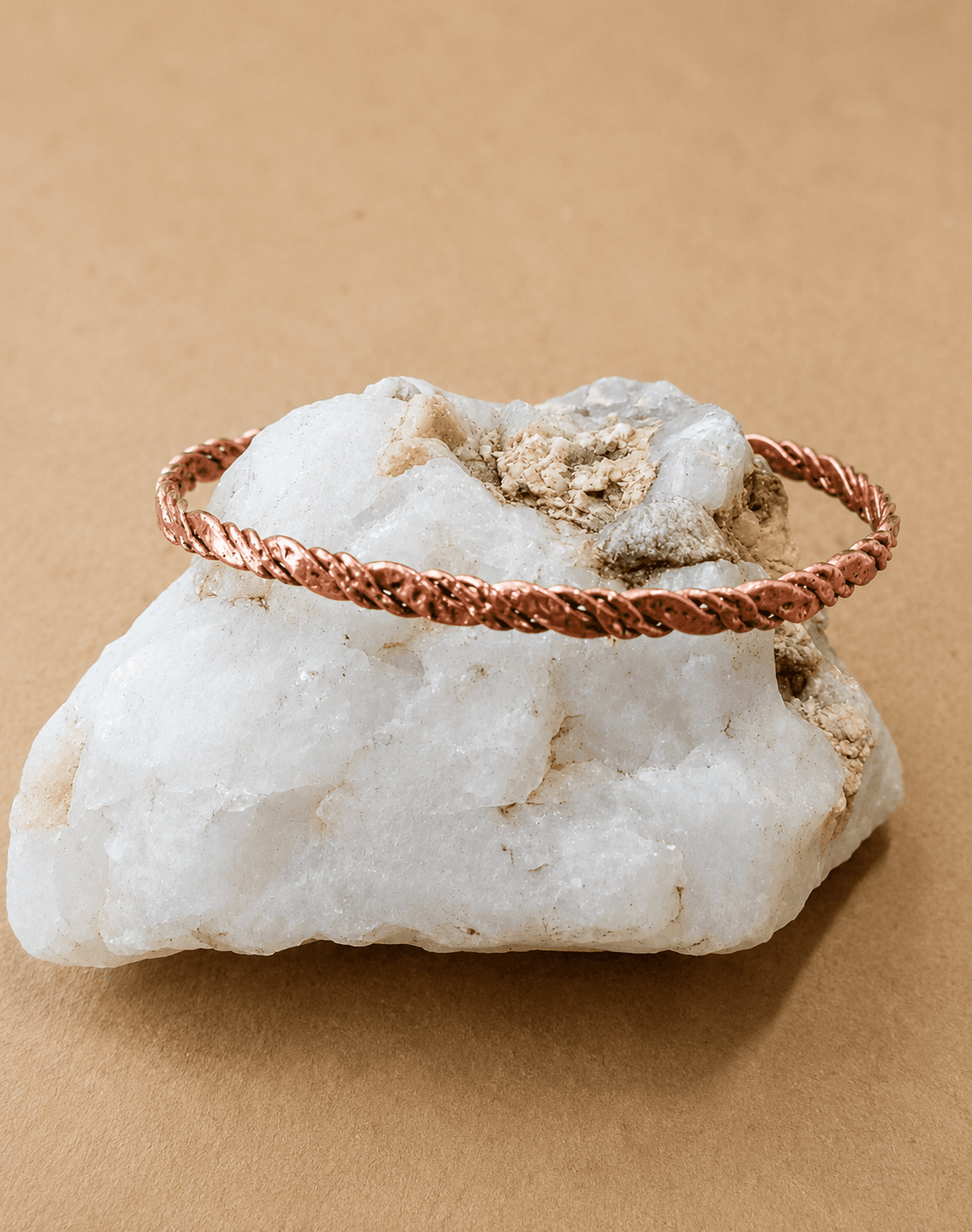 Pulsera martillada cobre puro