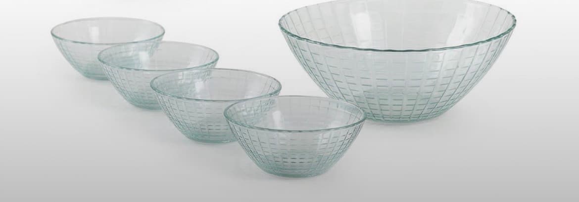 set compoteras x4 + ensaladera