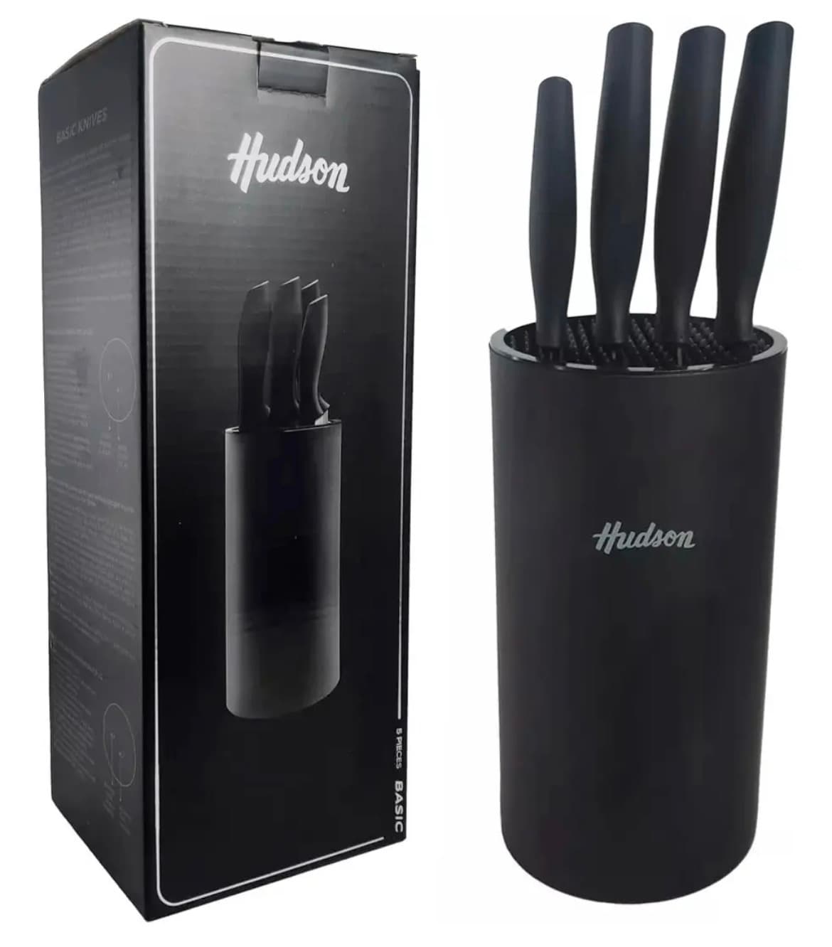 set cuchillos hudson x 4 + base