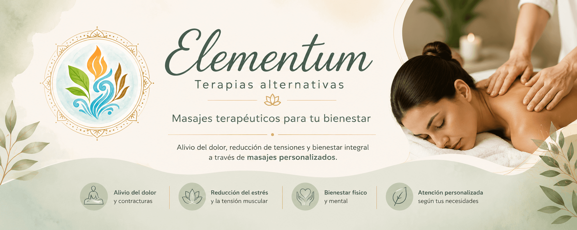 Elementum: terapias alternativas, by Gisela Martos