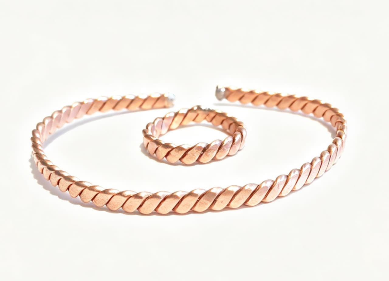 Conjunto martillado esclava mas anillo