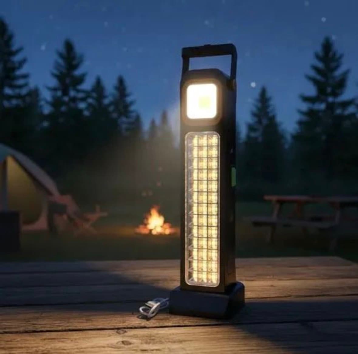 Luz de emergencia 39 led solar con base