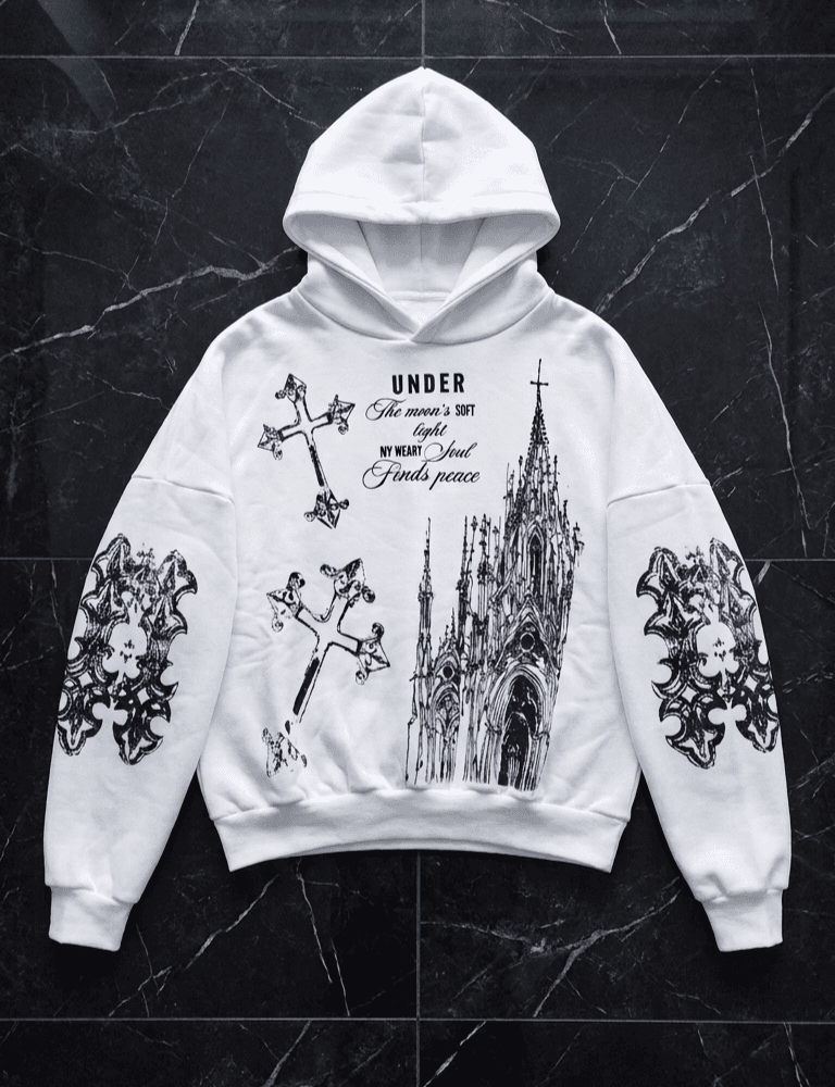 Buzo boxy fit catedral blanco