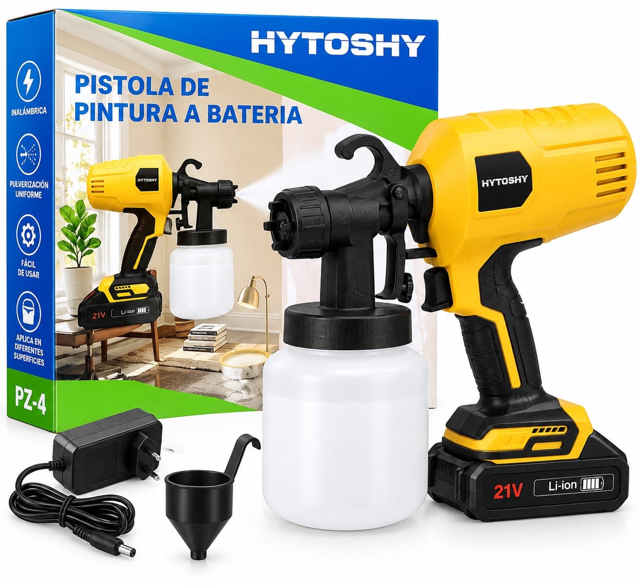pistola de pintura inalámbrica 21v