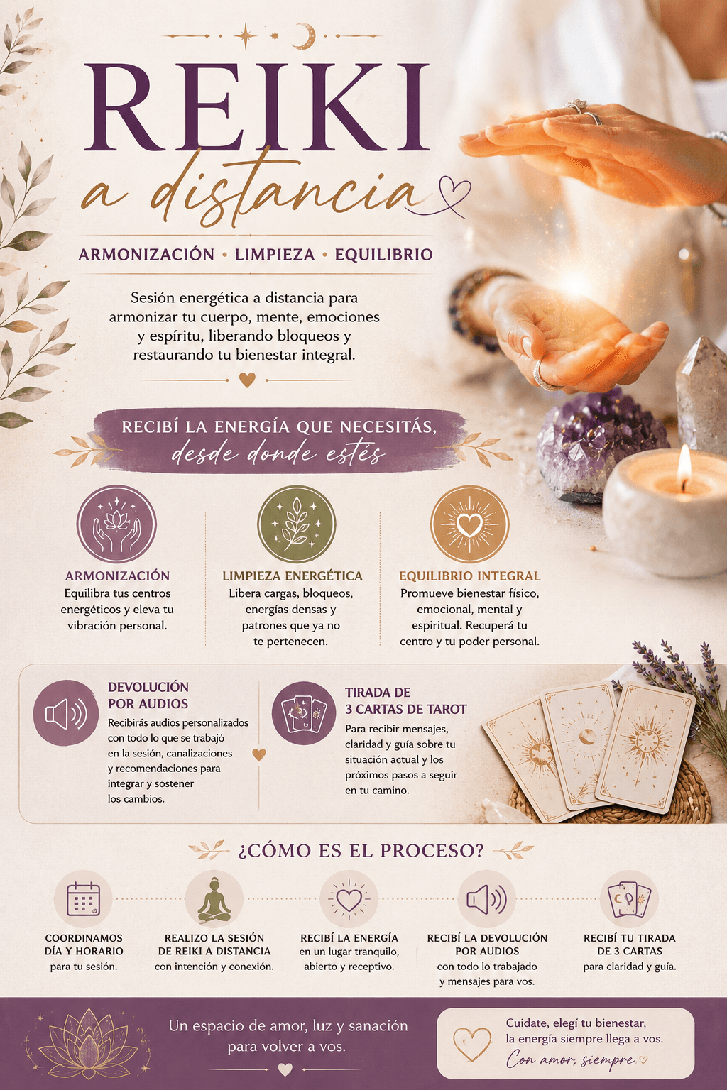 Sesion de reiki a distancia-Limpieza- armonizacion- proteccion