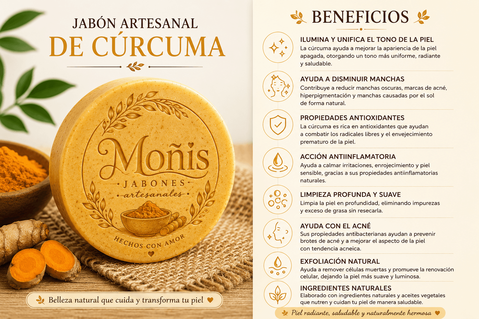 Jabon Artesanal de Curcuma