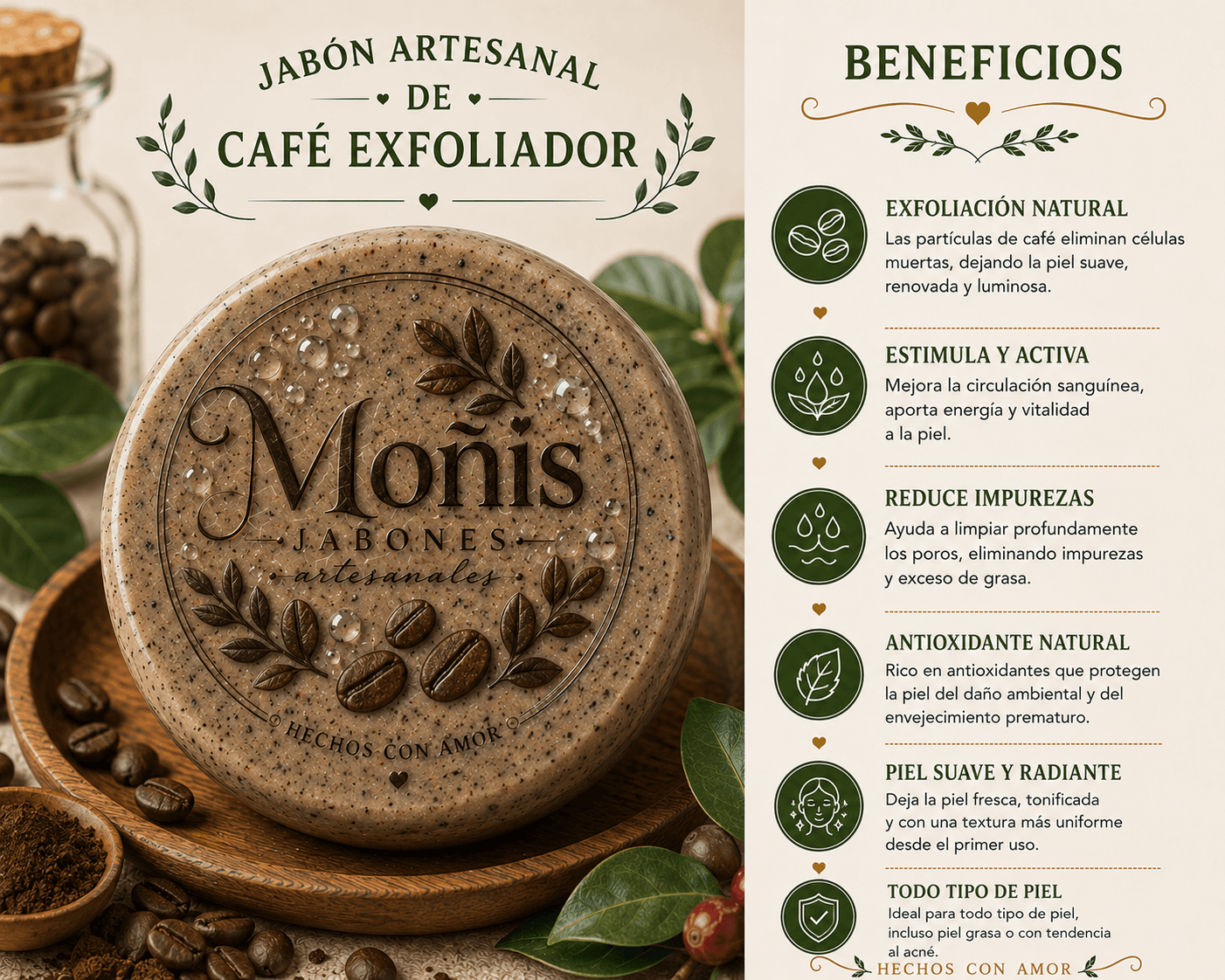 Jabon Artesanal de Cafe