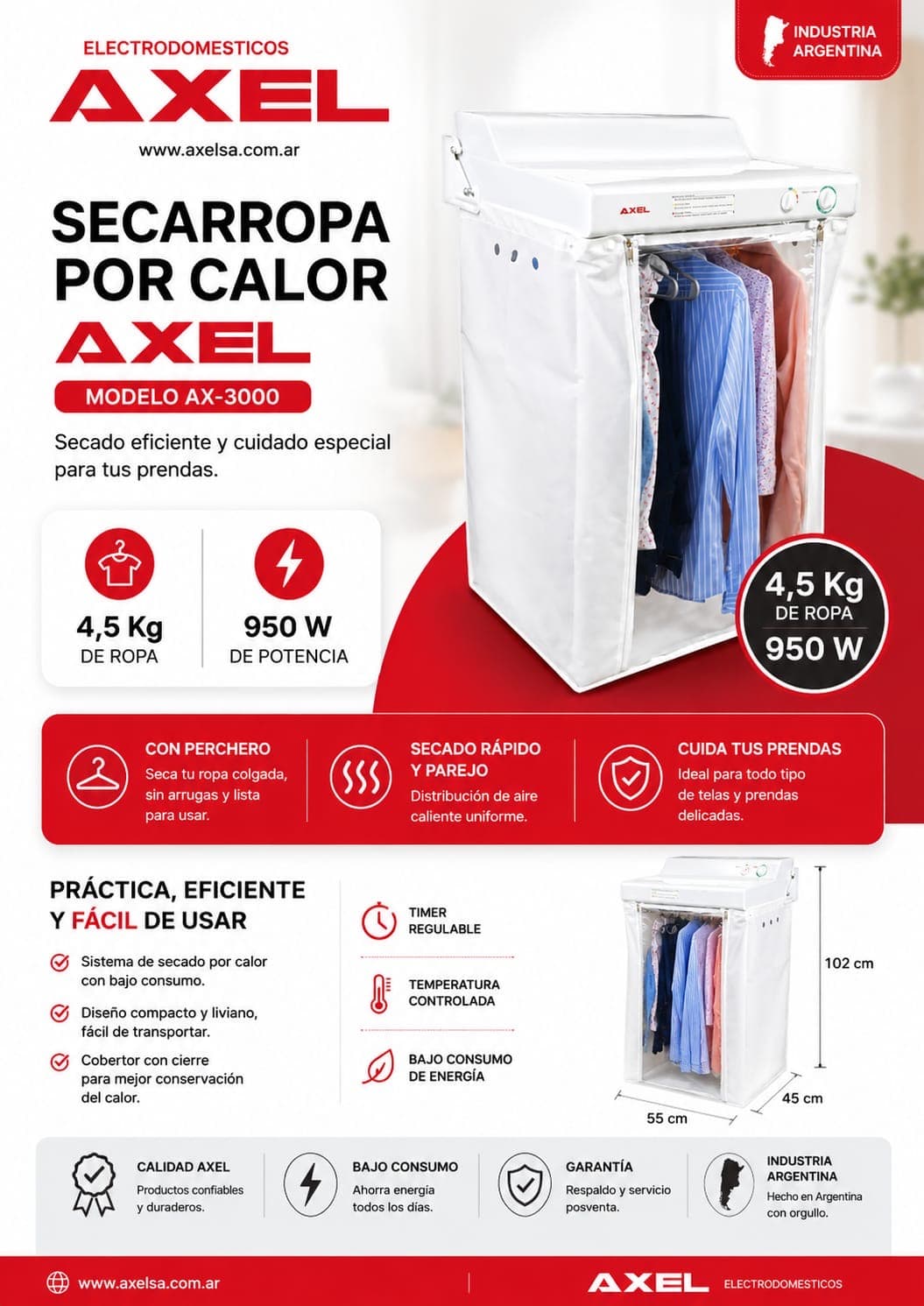 🩳👔SECARROPA POR AIRE CALIENTE