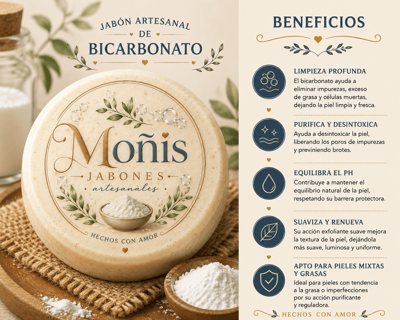 Jabon Artesanal de Bicarbonato